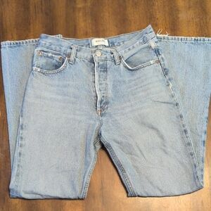 Agolde Women's Light Blue Straight Jeans